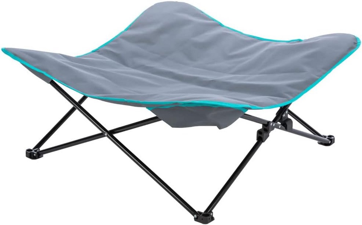 Honden Campingbed - Reismand - Comfortabel Rusten - Inklapbaar en Draagbaar - 88 x 88 x 32 cm - Donkergrijs