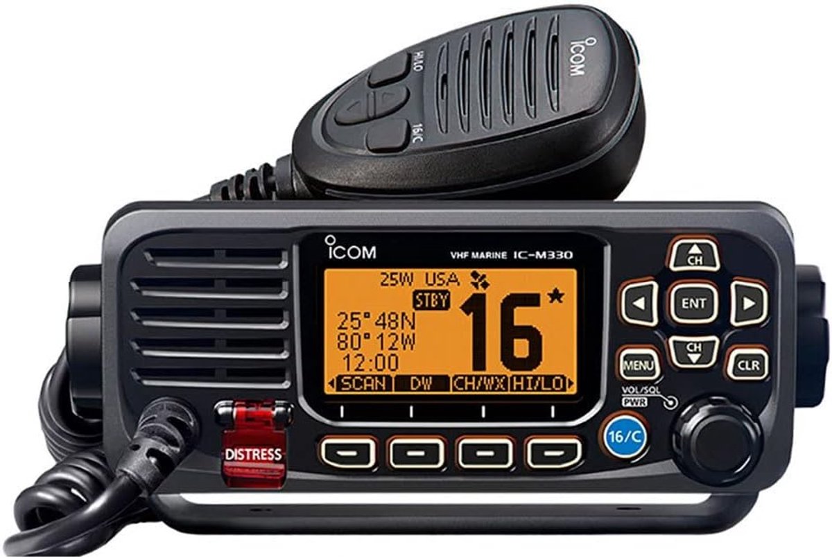 Compact Maritieme Radio - Waterdichte Communicatie - Veilige Vaart - Geïntegreerde GPS - 156 x 66 mm - Zwart