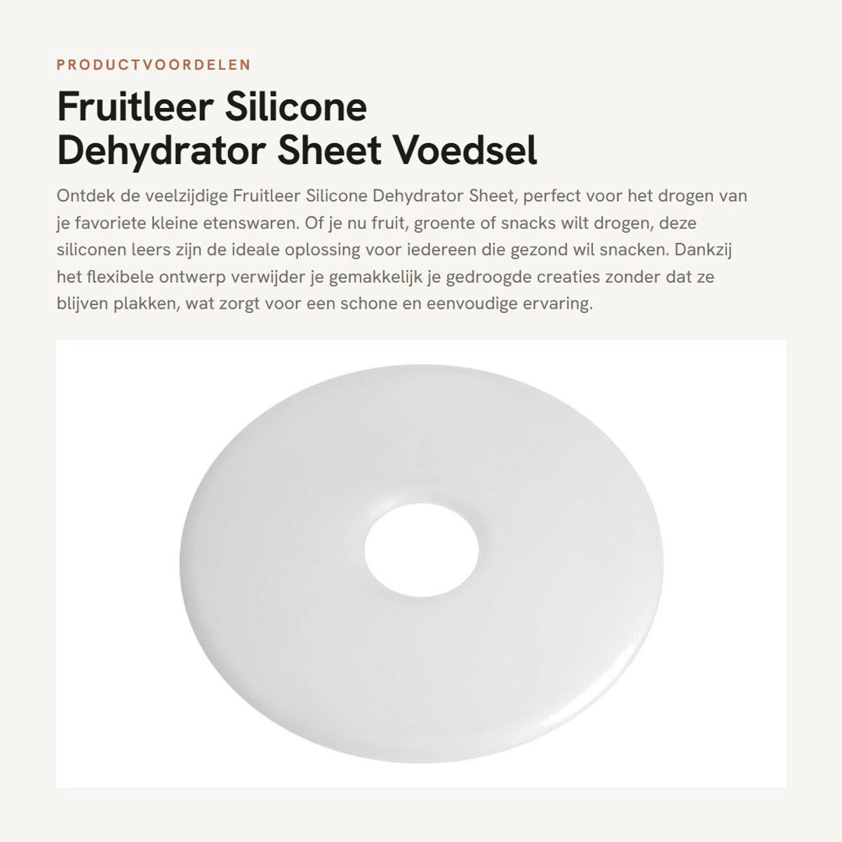 Dailygoods- Fruitleer Dehydrator Bladen - Voedseldroger - Flexibel - Antiplak - Geschikt voor Vloeibare Voeding - Makkelijk Schoon te Maken