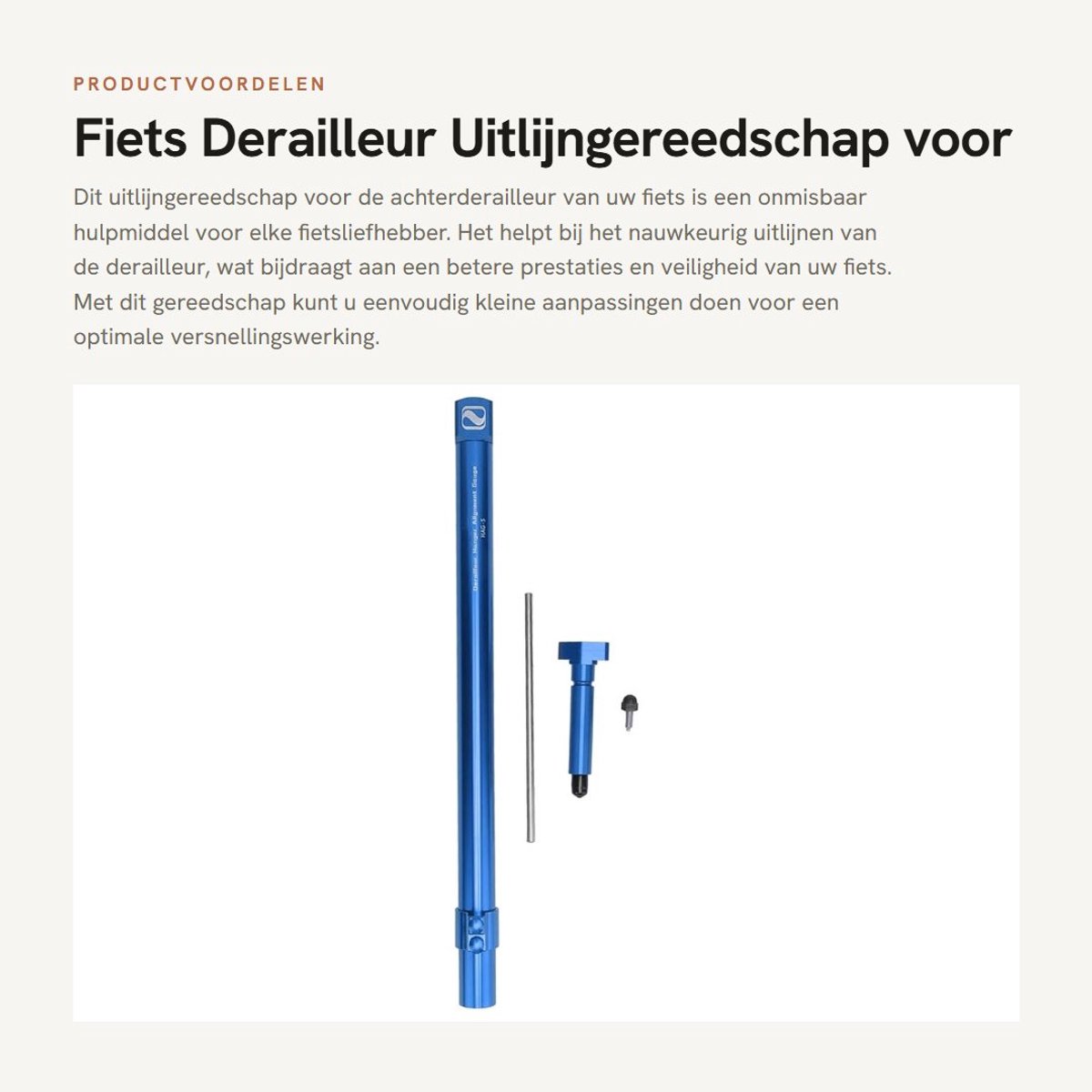 Dailygoods- Uitlijngereedschap voor Achterderailleur - Fietsgereedschap - Correctiehulpmiddel - Stabiliteit - Veiligheid - Meting tot 360°. - Derailleuruitlijnmeter