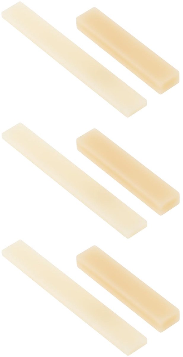 Dailygoods - Set van 3 Ongebleekte Koe Bone Gitaar Moer en Zadel
