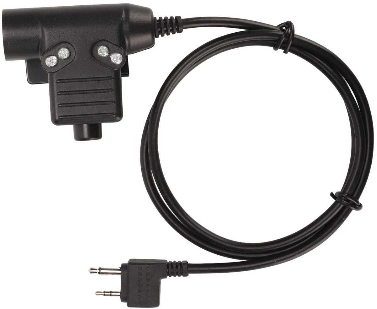 Dailygoods- PTT-adapter Plug-and-play - 2-pins - PU-kabel - Radio-headsetadapter - Push-to-talk - Compatibel met Alan/Midland - Radioadapter