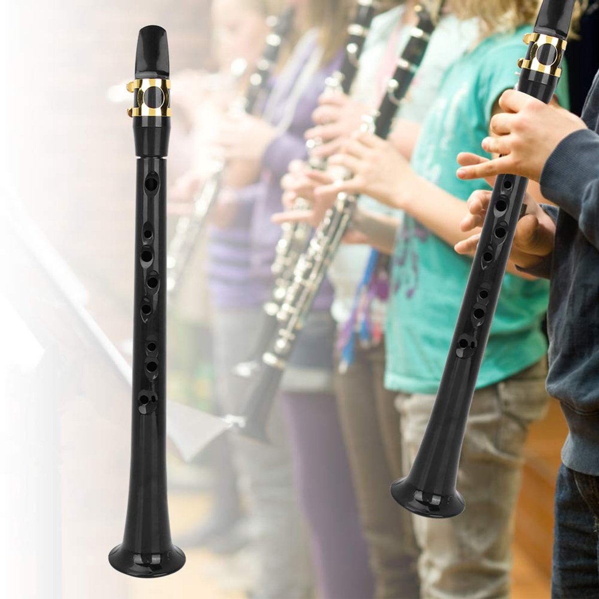 Dailygoods- Saxofoon Mini Draagbaar - Geschikt voor Beginners - Oefeninstrument - Lichtgewicht - Comfortabel in Gebruik - Van Eersteklas Kunststof