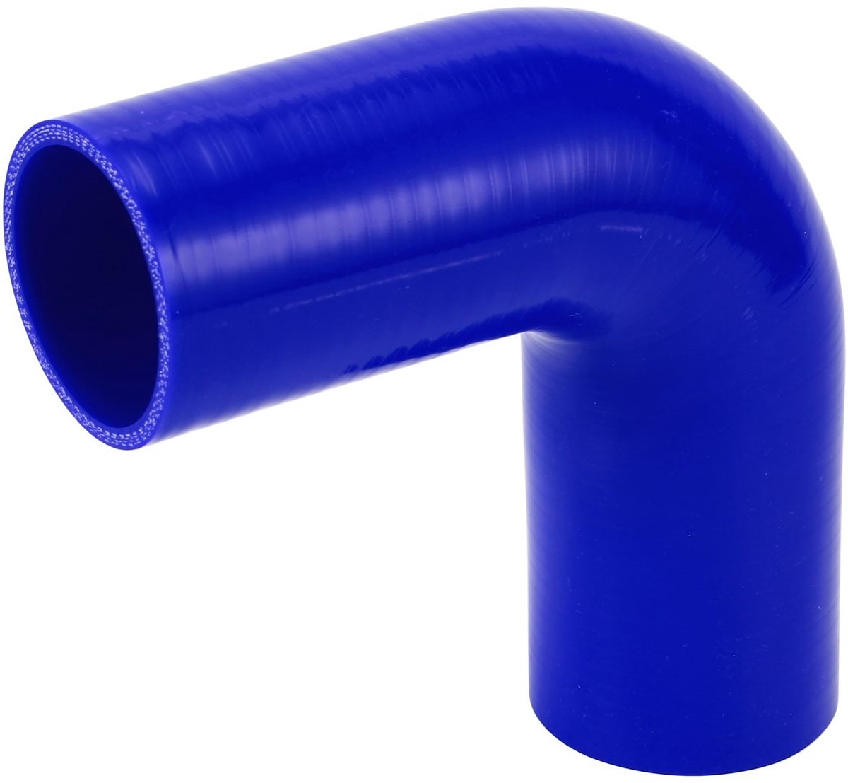 Dailygoods- Siliconen Slang 90° - Flexibele Slang - Binnendiameter 57-63 mm - Lengte 150 mm - Blauw - Bestand tegen hoge temperaturen - Koelslang