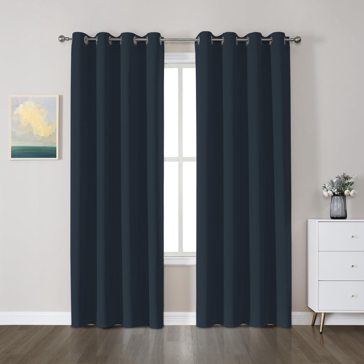 Dailygoods- Verduisteringsgordijnen 85%-95% lichtblokkering - Thermisch geïsoleerd - Wasbaar - Set van 2 - H225 x B140 cm - 100% polyester - Gordijnen