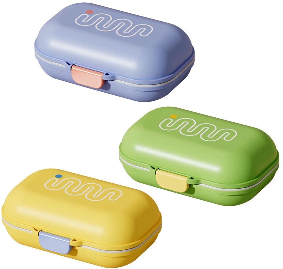 Dailygoods- Zeepbakje Draagbaar - Waterdicht Zeepdoosje met Deksel - Afneembare Afvoerbak - Reisbenodigdheden - Hygiënisch Ontwerp - 1/3 Stuks - Zeepdoos