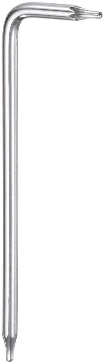 Dailygoods- Moersleutel Sabotagebestendig - Torx/Stersleutel - L-vormige 6-puntsmoersleutel - Lange Arm - Verchroomd Staal - Handgereedschap voor Reparaties - Sleutel