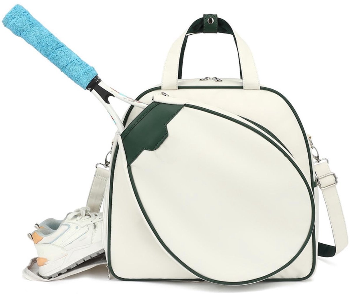 Dailygoods- Tennisracket Tas Waterbestendig - Sporttas met Schoencompartiment - Geïsoleerde Bekerhouder - Ruime Opbergcapaciteit - Unisex Ontwerp - Neopreen Materiaal