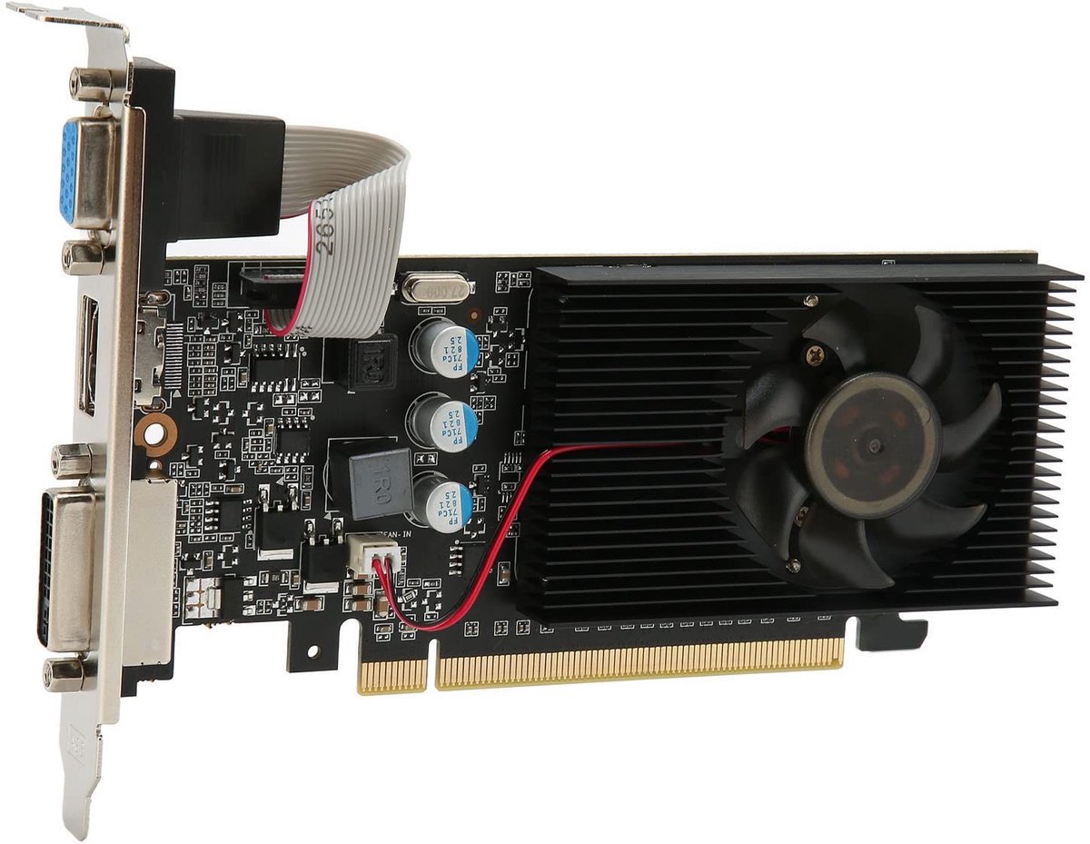 Dailygoods- Grafische Kaart 1 GB DDR3 - PCI Express 2.0 - DVI-interface - 2560 x 1600 Resolutie - 589 MHz Kernfrequentie - 64-bits Videogeheugen - Videokaart