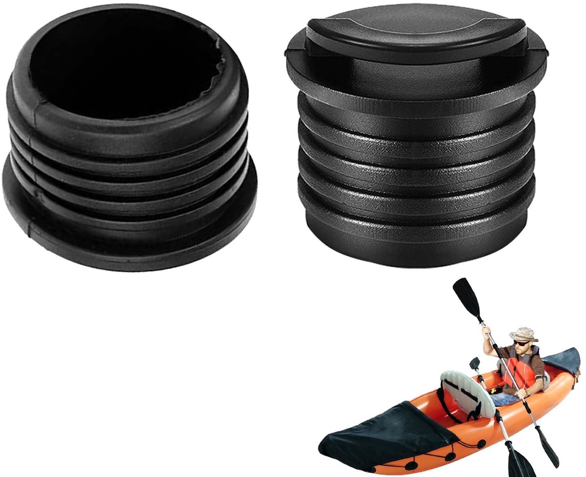 Dailygoods- Stoppers voor Kajak - Siliconen - Set van 2 - Universeel - Afvoergaten - Waterdicht - Betrouwbaar - Kajakstop