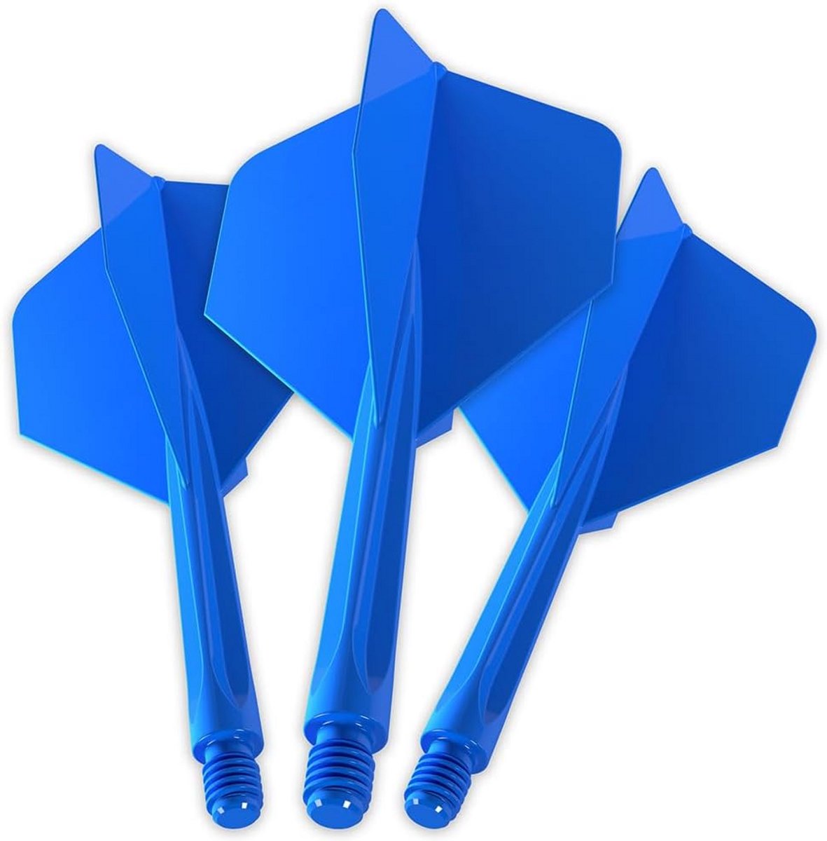 Dartpijlen met schachten - Geïntegreerde pijlen - Precisie Darts Spelen - Eén stuk constructie - Medium Lengte - Blauw