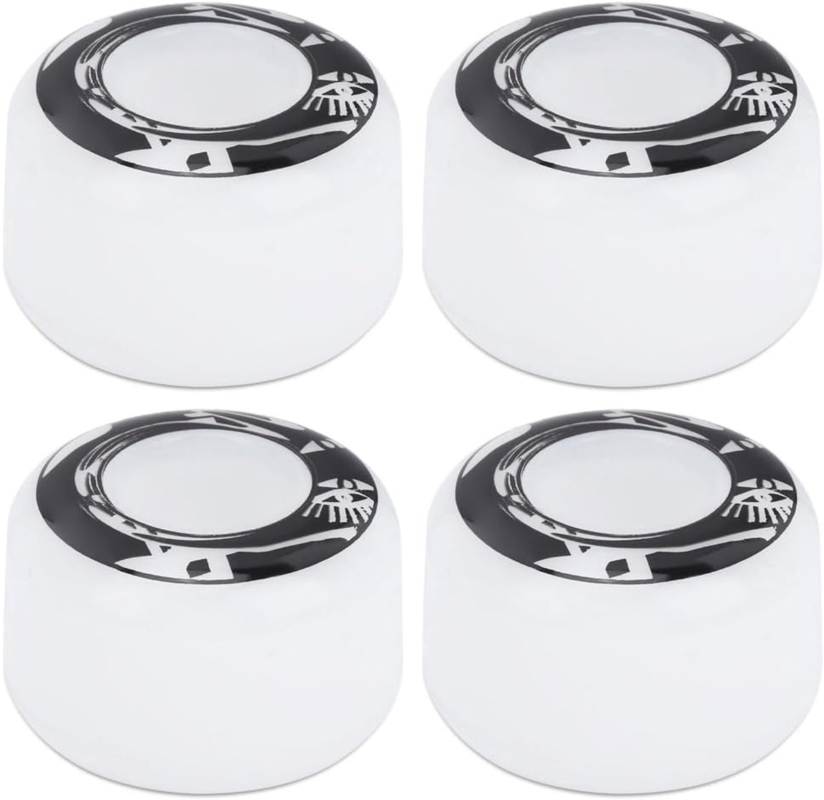 Skateboard Wielen Set Visboard Onderdelen Soepel Rijden Hoge Elasticiteit PU 50 mm met Patroon