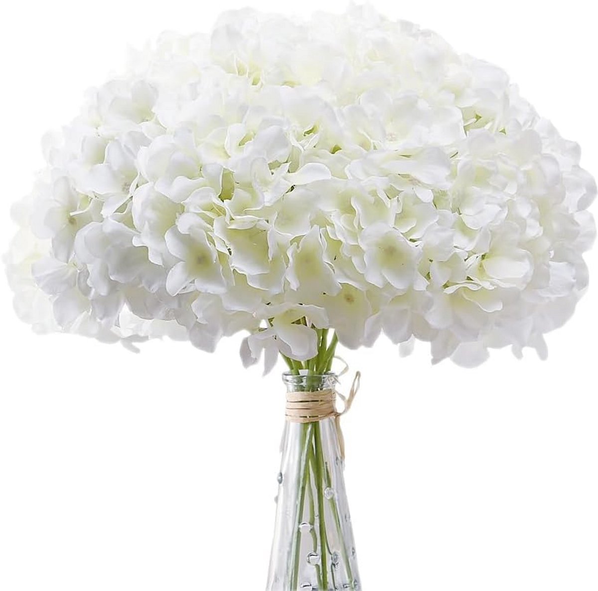 Kunst Hortensia - Zijden Bloemen - Decoratie Maken - Realistisch Uiterlijk - 10 Stuks - Wi
