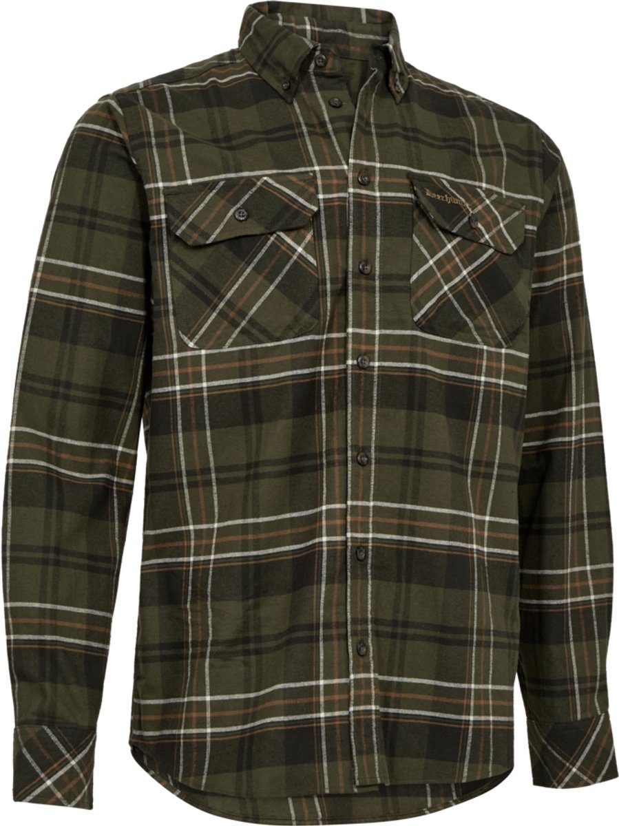 Deerhunter Caleb Overhemd Outdoor Overhemd Scandinavisch Overhemd Jacht Overhemd Lange Mouwen Overhemd Check Cypress