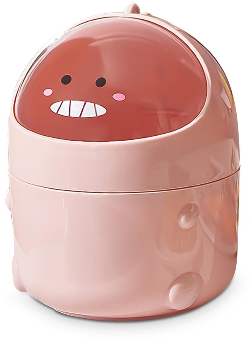 Dailygoods- Tafelmolenemmer Mini - Dinosaurus Ontwerp - Schattige Prullenbak - Kawaii Decoratie - Opbergdoos - Hoogwaardig PP-Materiaal