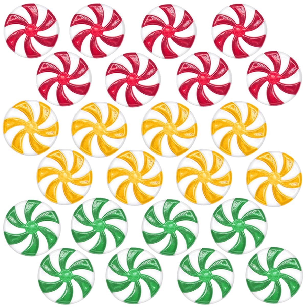 Dailygoods- Kerstdecoratie 24 Stuks - Acryl Windmolen Snoep Ornamenten - Kerstboom Versiering - Feestelijke Decoratie - Kleurvast en Veilig - Geschikt voor Wreaths en Cadeaus - Kerstversiering