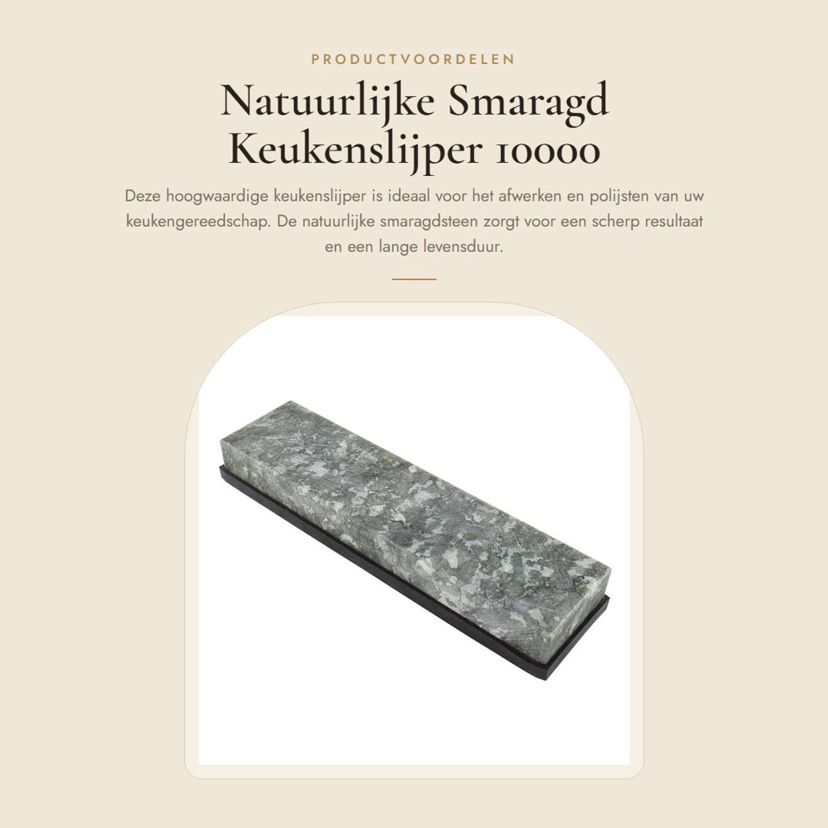 Dailygoods - Natuurlijke Smaragd Keukenslijper 10000 Grit