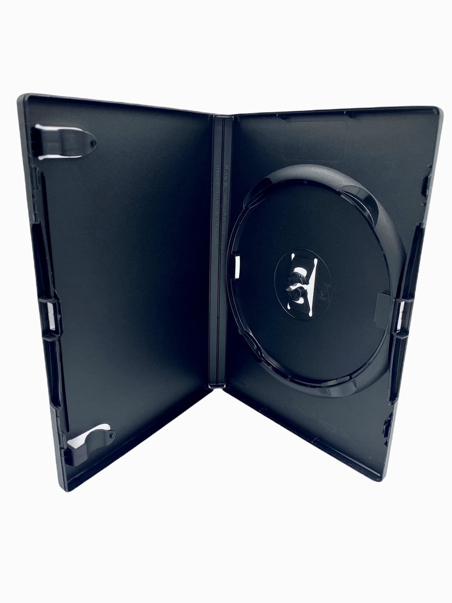 Dailygoods- DVD Case Premium Kwaliteit - Amaray Beugel - Zwart - Impactbestendig - Recyclebaar - Geschikt voor Boekje - Dvd Hoes