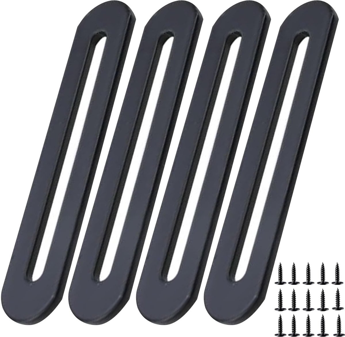 Dailygoods- Verbindingsplaat Roestvrij Staal - Platte Houder - Bevestiging - Reparatie Houten Meubels - 155 x 19 mm - 4 Stuks - Plaatbeugel