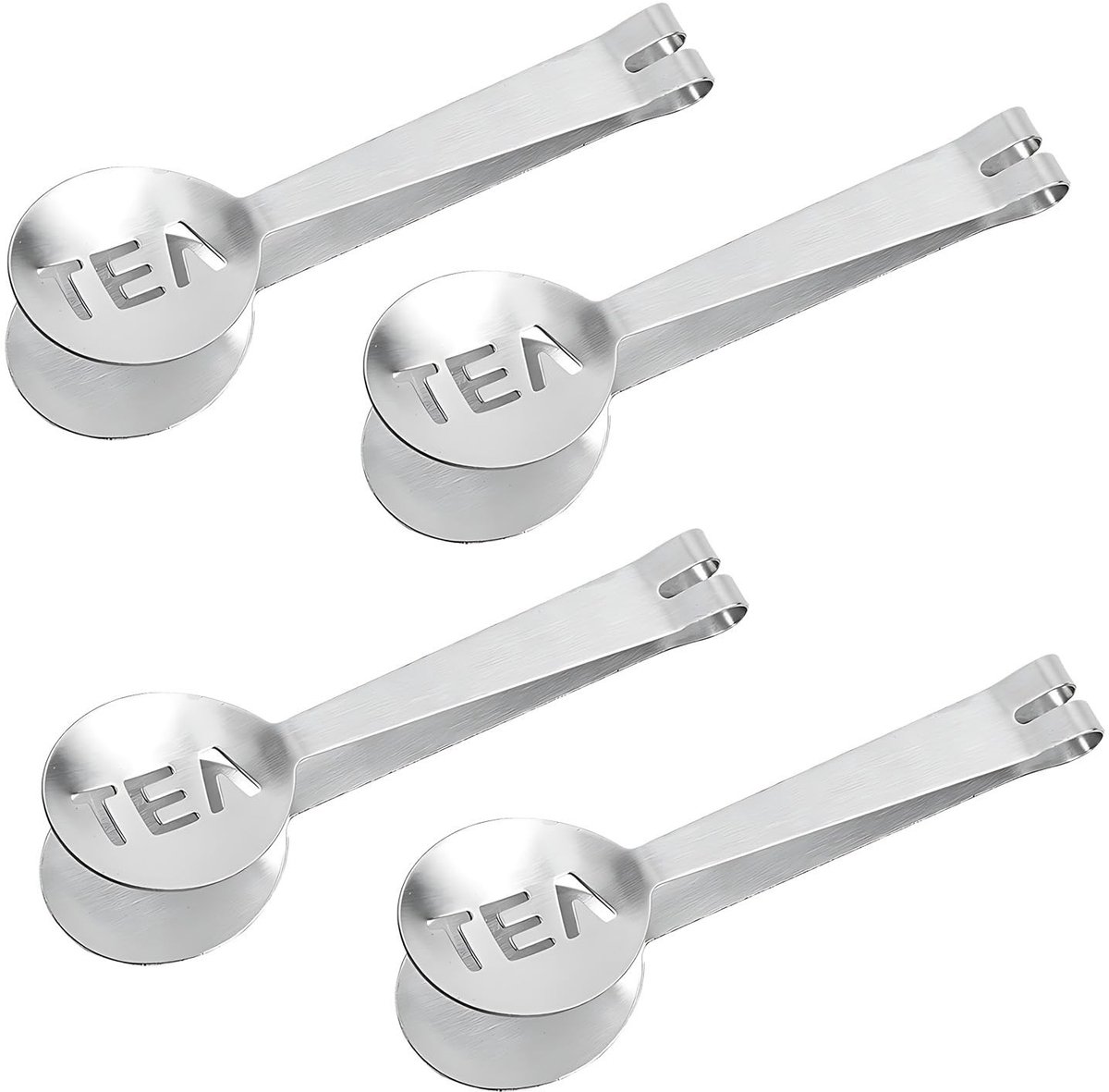 Dailygoods- Theezakjespers Roestvrij Staal - Theezakjesklemfilter - Theezakjesgrijper - IJsblokjesgrijper - Suikerblokjespers - Compact en Lichtgewicht - Theezakjesclip