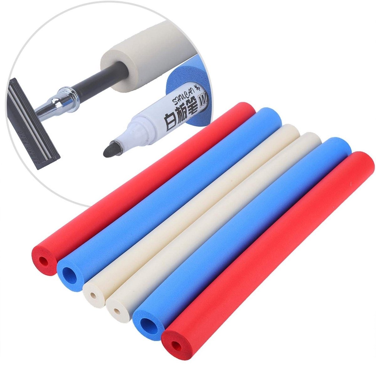 Dailygoods- Foam Grip Antislip - 6 Stuks - Schuim Handvat - Hulp voor Ouderen - Veilig en Duurzaam - Verschillende Maten en Kleuren - Handgreep