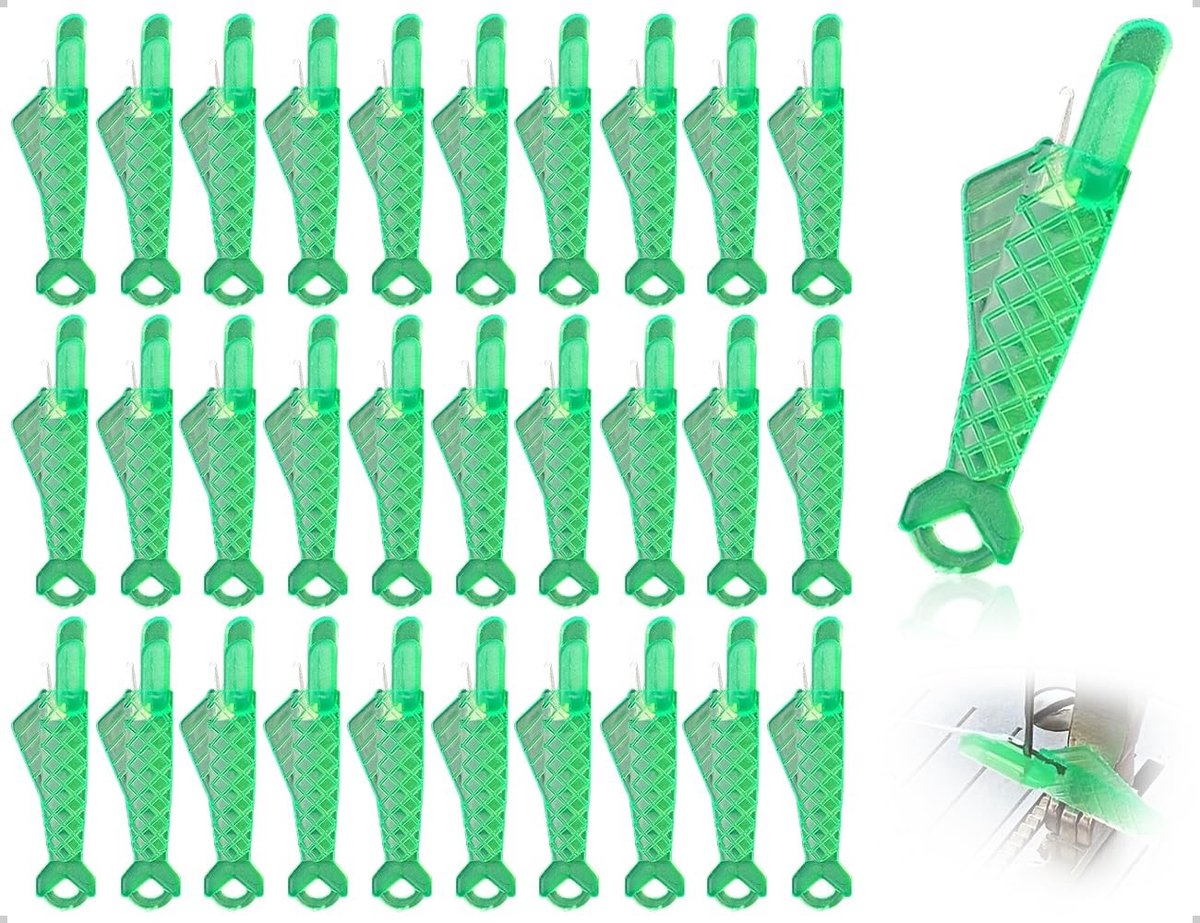 Dailygoods- Naaldinrijger Set 30 Stuks - Kunststof - Visvormig Ontwerp - Gereedschap voor Handnaaien - Duurzaam - Lichtgewicht 32 mm - Inrijger