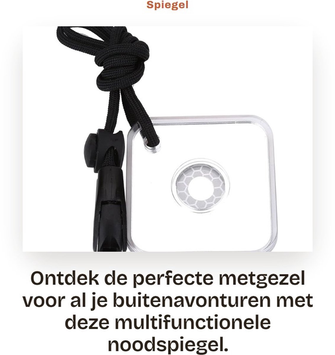 Dailygoods - Spiegel - Multifunctionele Noodspiegel - Compact en Lichtgewicht - Reflecterende Signaal Spiegel - Geschikt voor Outdoor Activiteiten - 5...