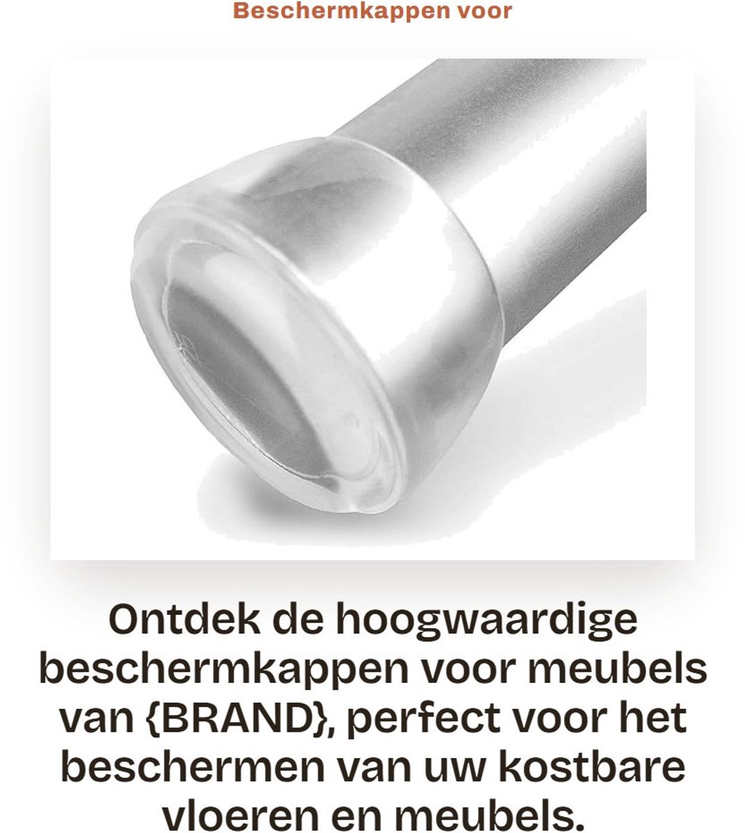 Dailygoods- Beschermkappen Transparant - 16 mm - 16 Stuks - Kunststof - Meubelbescherming - Vervanging Rubber Kappen - Hoogwaardige Kwaliteit - Meubelbeschermers