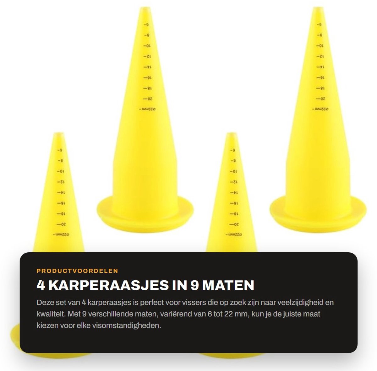 Dailygoods - 4 Karperaasjes in 9 Maten voor Grootschalige Aasproductie