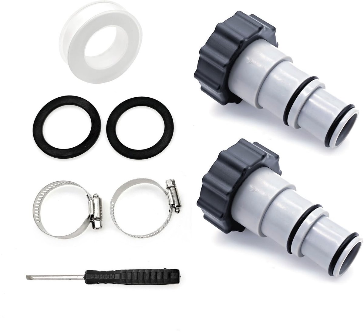Dailygoods - Vervangende Slangadapter voor Intex Filter Pomp, Set van 2