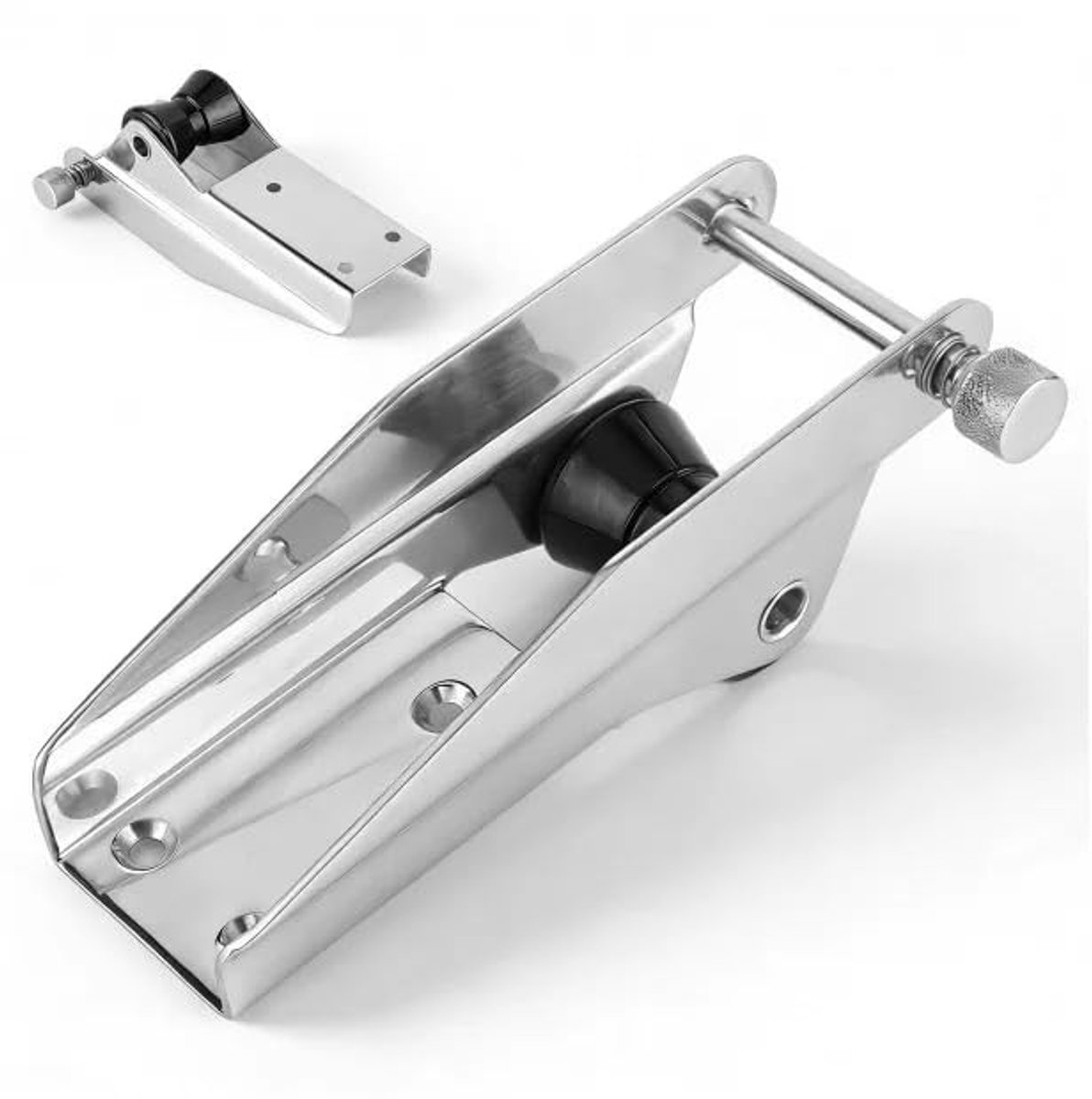 Dailygoods- Ankerrol 7,88 inch - Vaste Beugel - Roestvrij Staal - Marine Hardware - Eenvoudig te Installeren - Zwarte Nylon Roller - Ankerbeugel