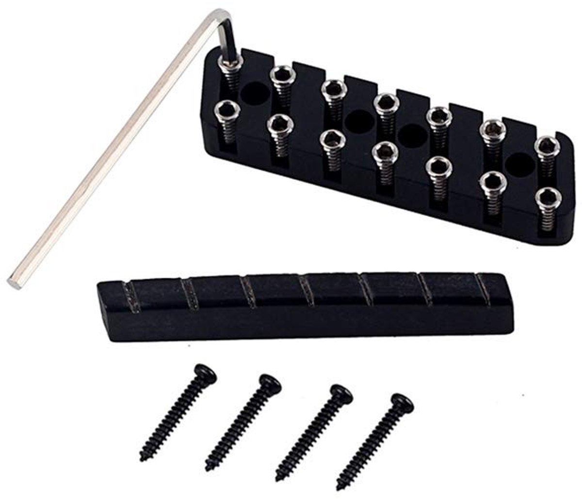 Dailygoods - Headless Gitaar - 7 String Vergrendeling Moer - Zwart - Tuning Accessoires - Perfecte Pasvorm - Geschikt voor Gitaren - Hoogwaardige Mate...