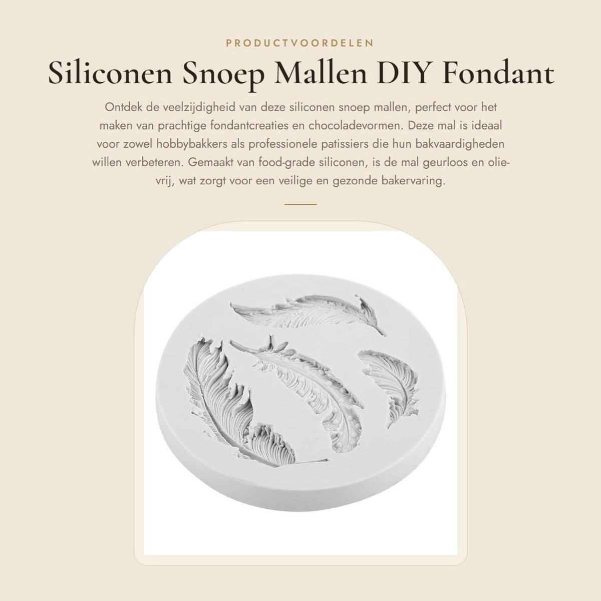 Dailygoods- Snoepmallen Flexibel - Siliconen Bakvorm - Fondant Tool - Chocolade Mallen - 3D Decoraties - Diameter 10.8cm