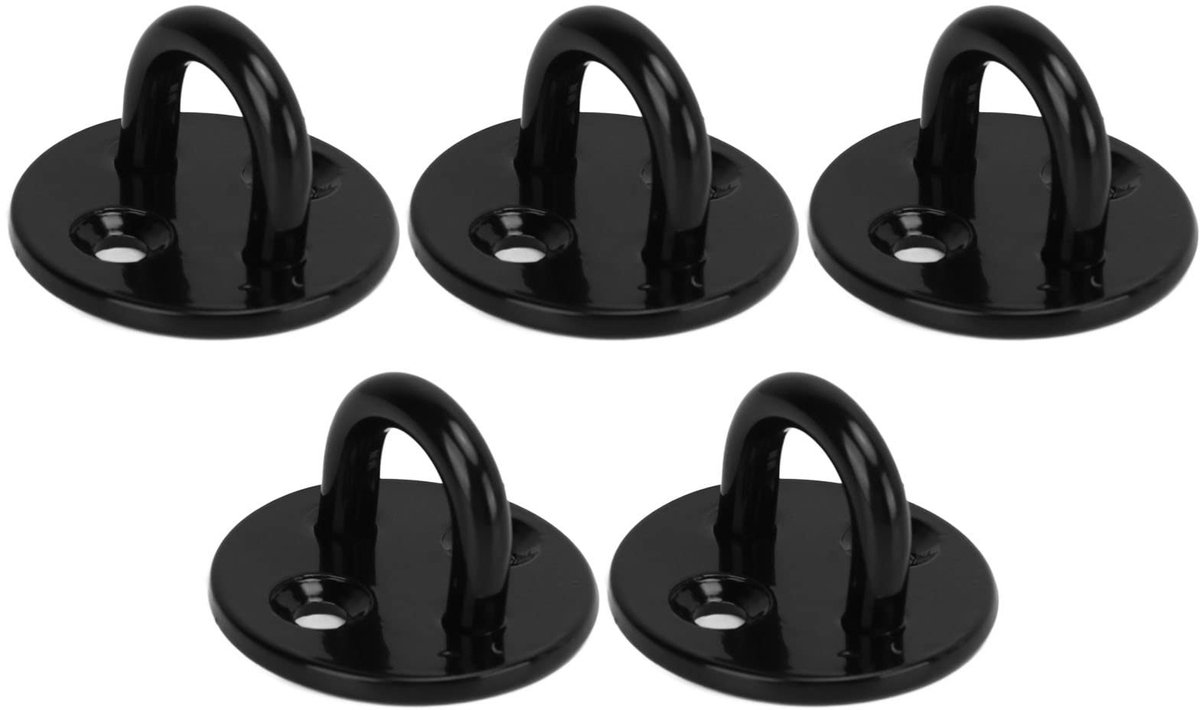 Dailygoods - Hangmat Kit - Heavy Duty - Roestvrij staal - Inclusief plafond haken - 5-Pcs set - Geschikt voor buitengebruik - Ideaal voor ontspanning