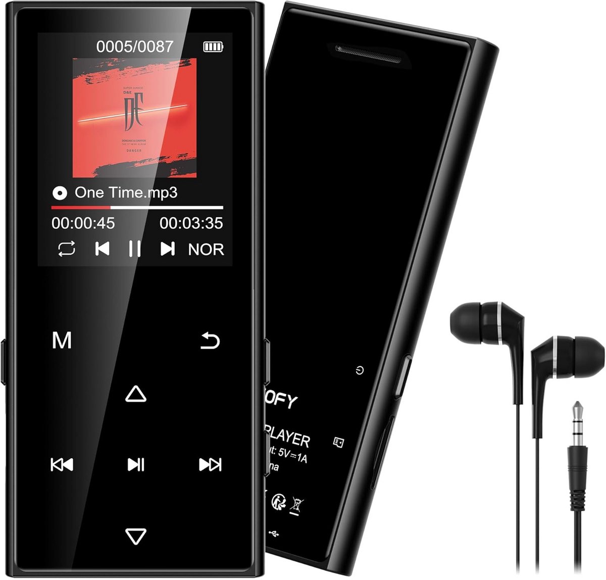 MP3 Speler - Muziekspeler Digitale Muziekspeler - Muziek Luisteren - Ingebouwde Speaker - 128 GB - Zwart
