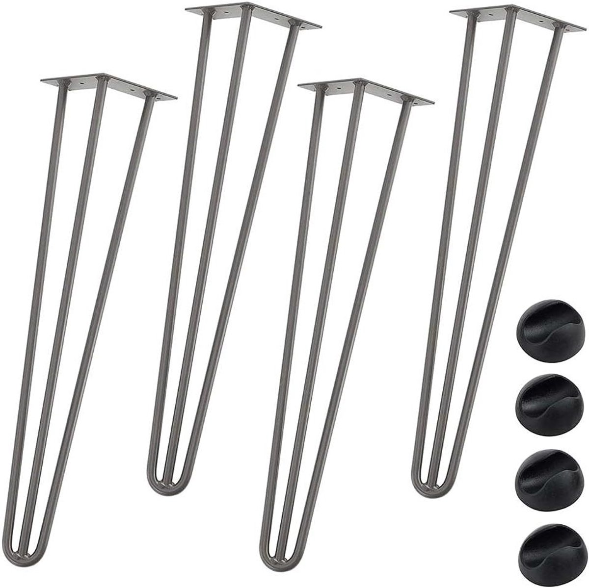 Tafelpoten Set - Meubelpoten Metaal - Meubels Maken - Industrieel Design - 71 cm Hoog - Grijs