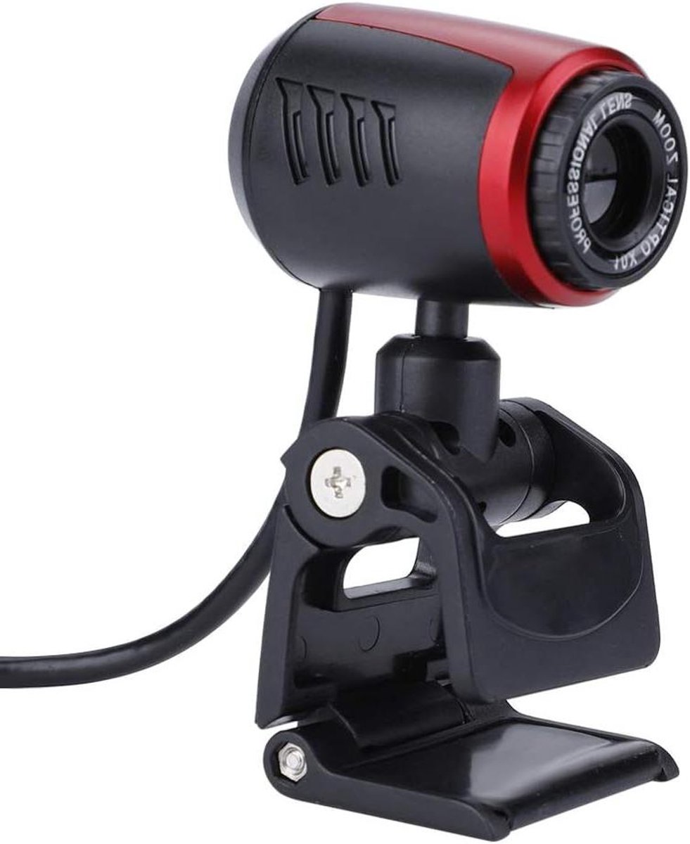 USB Webcam - Computer Camera - Videobellen - 360 Graden Instelbaar - HD Resolutie - Zwart