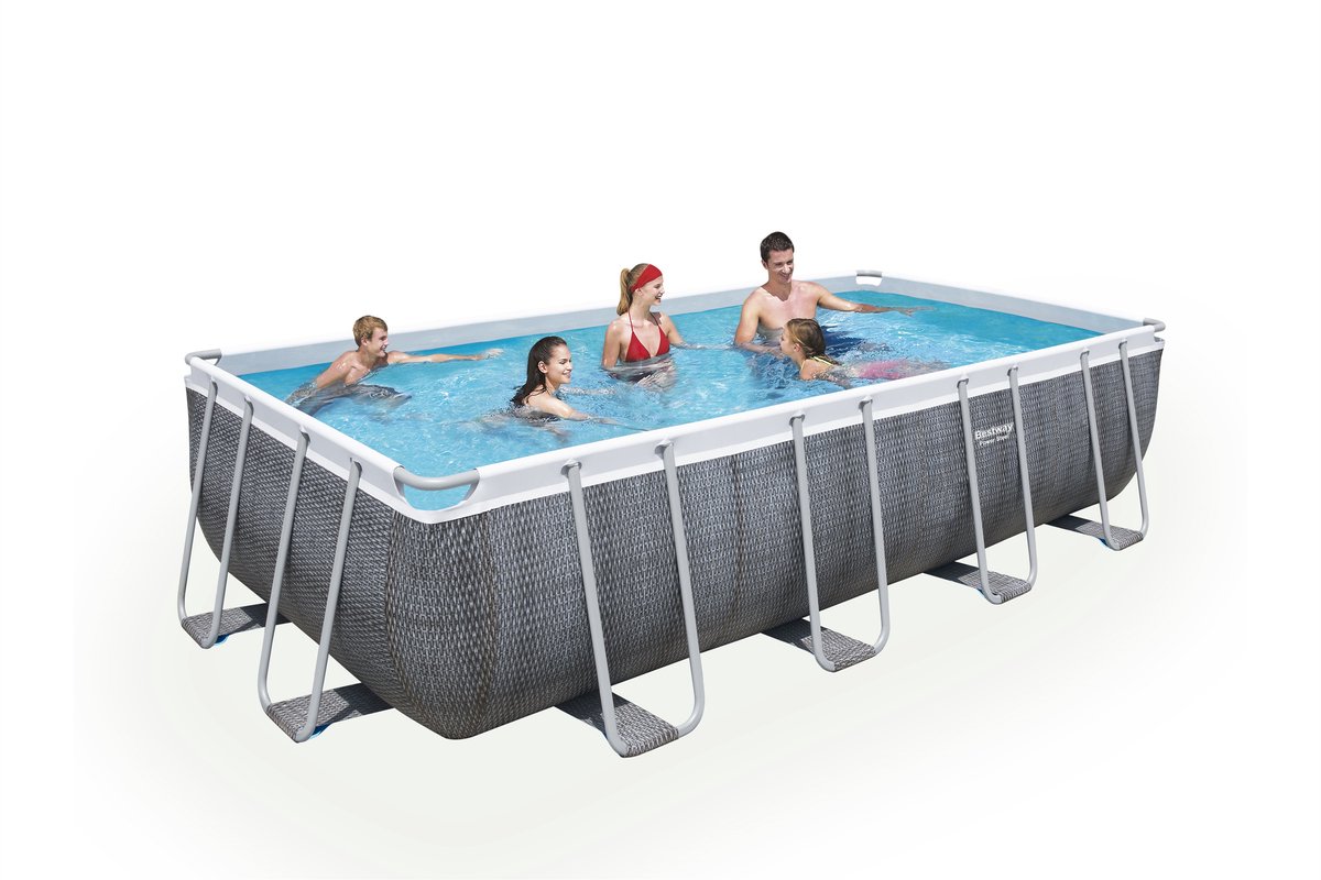 Bestway Power Steel pool set with filter pump - 549 x 274 x 122 cm - Rattan print