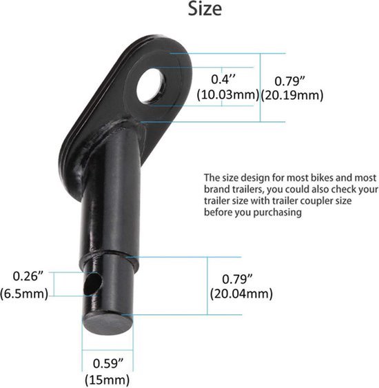 Bicycle accessories - 2 Stuks - Koppelstuk Voor Fietskar - fietsadapter - Hondenfietskar koppeling -Fietsaanhangerhaakconnector - geschikt voor kinderfietsaanhangers, bagage- en huisdierfietsaanhangers van Bicycle — afbeelding 2