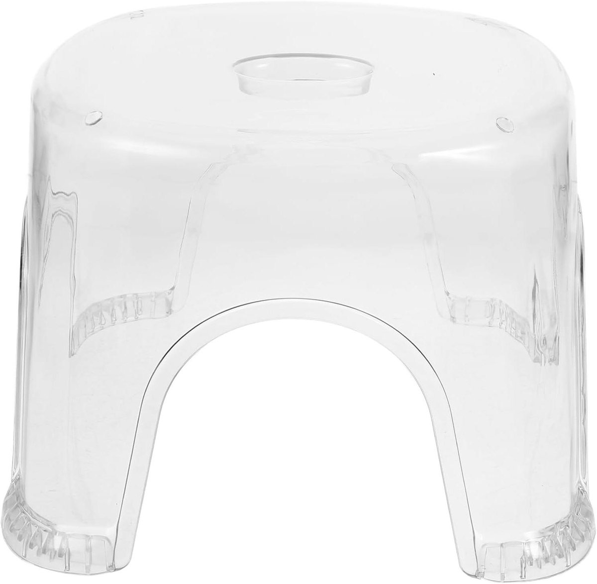 Badkamer Kruk - Opstap Kruk - Verhogen Comfort - Antislip Trede - 29.5x23x22cm - Transparant