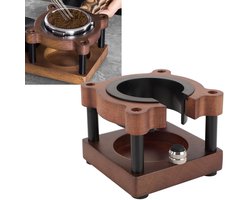 aladdien - Beervormige Houten Koffiefilterhouder - Antislipbasis - Efficiënte Koffie - Geschikt voor 51 mm 53 mm 58 mm Portafilters - Innovatief ont...