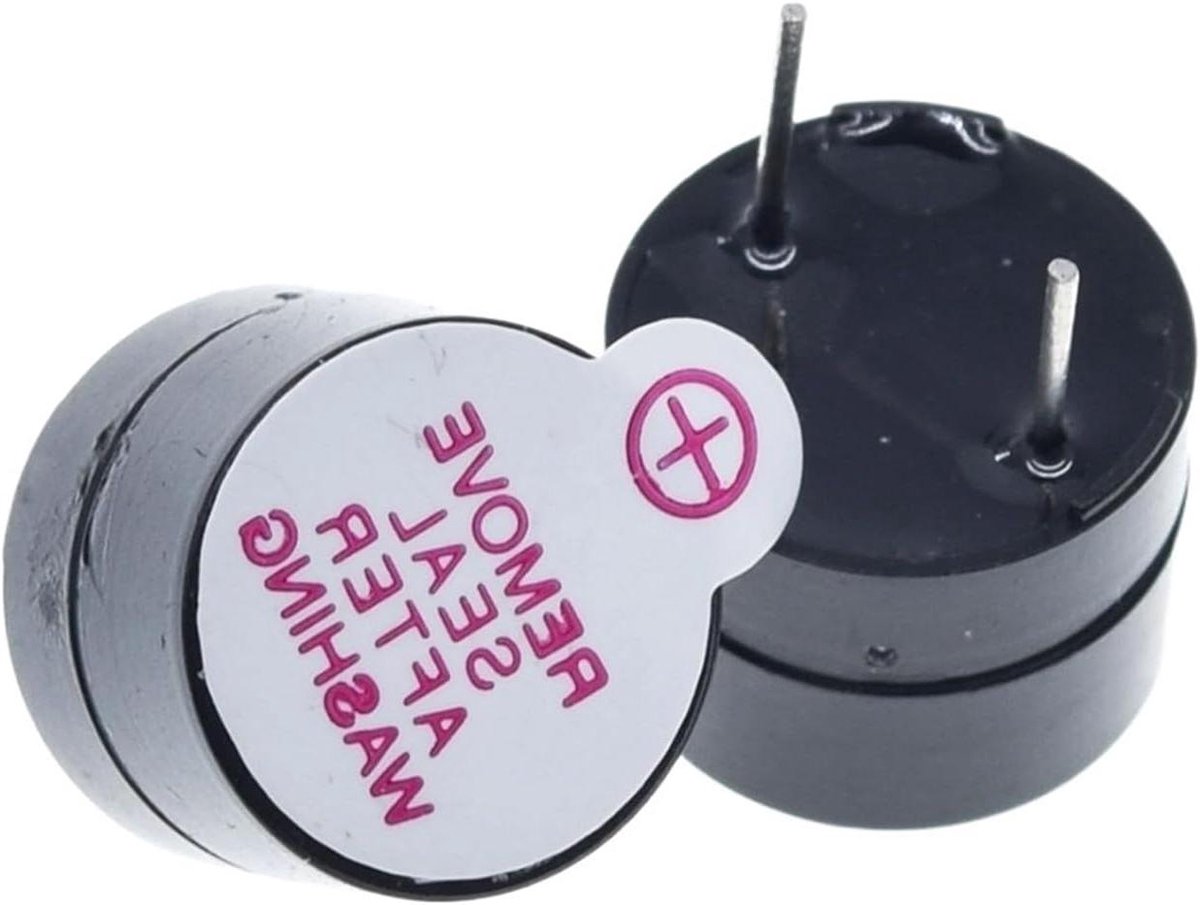 Actieve Zoemer - Alarm Ringer - Apparaten Melder - Continue Piep - 12mm - Zwart