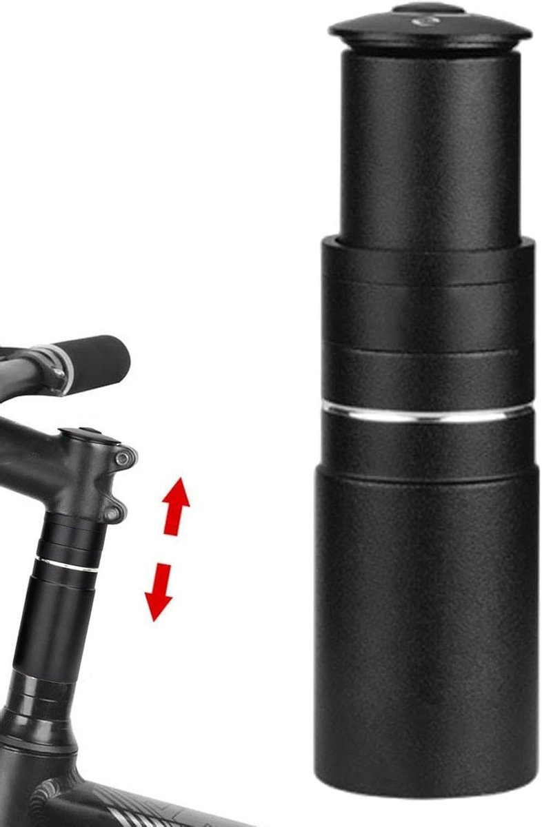 Fiets Stuurverhoger - Stuur Riser Adapter - Comfortabel Fietsen - Verstelbare Hoogte - 28.6mm - Aluminium