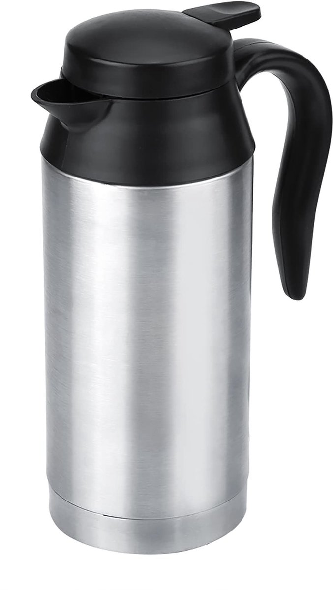 aladdien - Autowaterkoker - Draagbare waterkoker - Ideaal voor onderweg - Roestvrij staal - Koffie en thee - 750 ml - 12 V