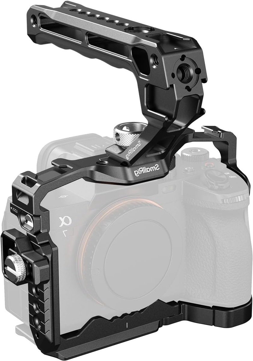 Cage Kit voor Sony A7R V, A7 IV en A7 S III met Handvat en HDMI Kabelklem - Ideaal voor Videoproductie en Fotografie