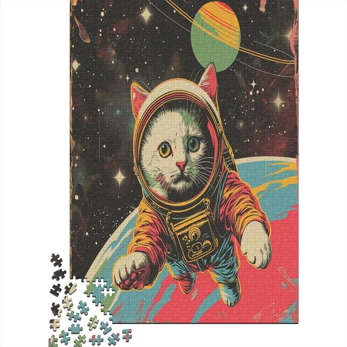 Legpuzzel Katten - Jigsaw Puzzel - Ontspanning Thuis - Letters op Achterkant - 75 x 50 cm - Stijl 19