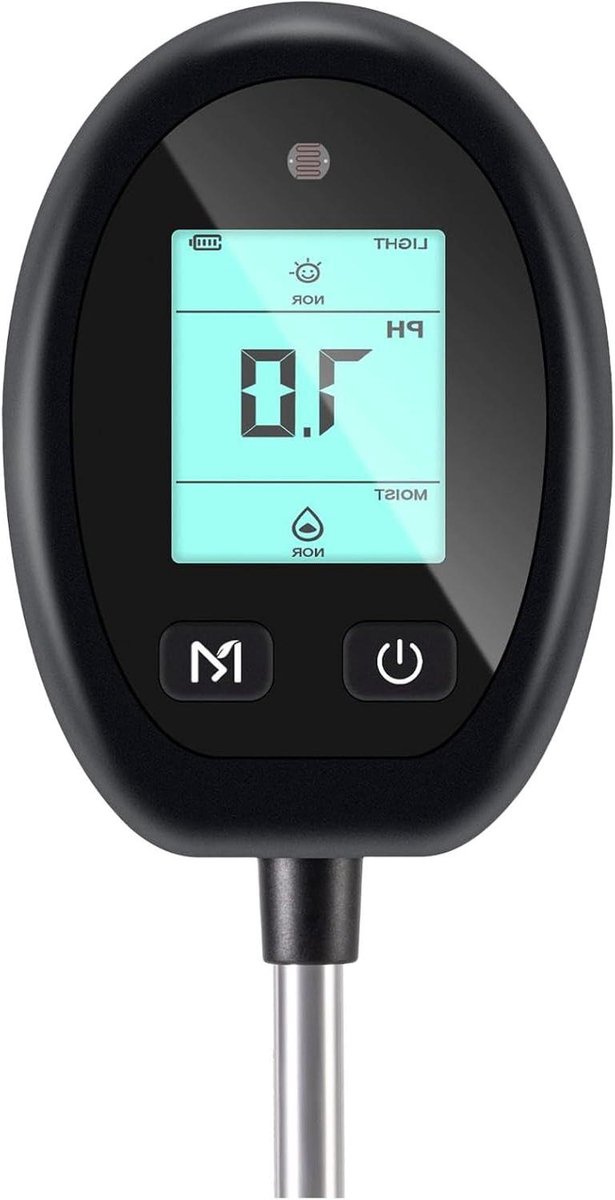Bodemtester - PH-meter Tuin - Plantenverzorging - 6-in-1 Functies - 31 cm - Zwart