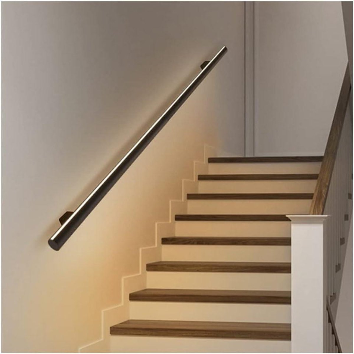 Led Trapleuning - Verlichte Greep - Veiligheid Verhogend - Geïntegreerd Led Kanaal - Tot 150 cm - Zwart