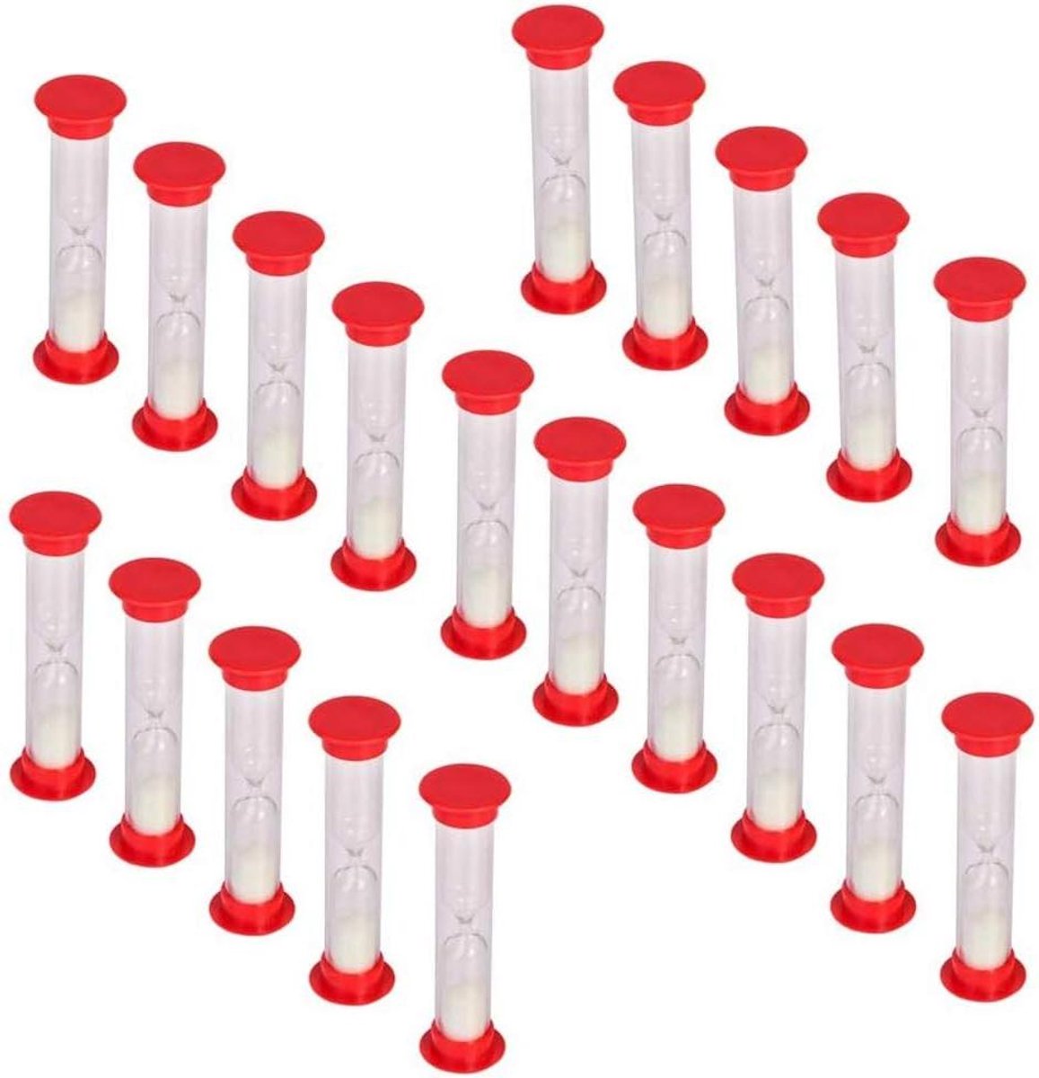 Zandloper Timer - Zandloper Klok - Spelletjes Tellen - Set van 20 - 30 Seconden - Wit