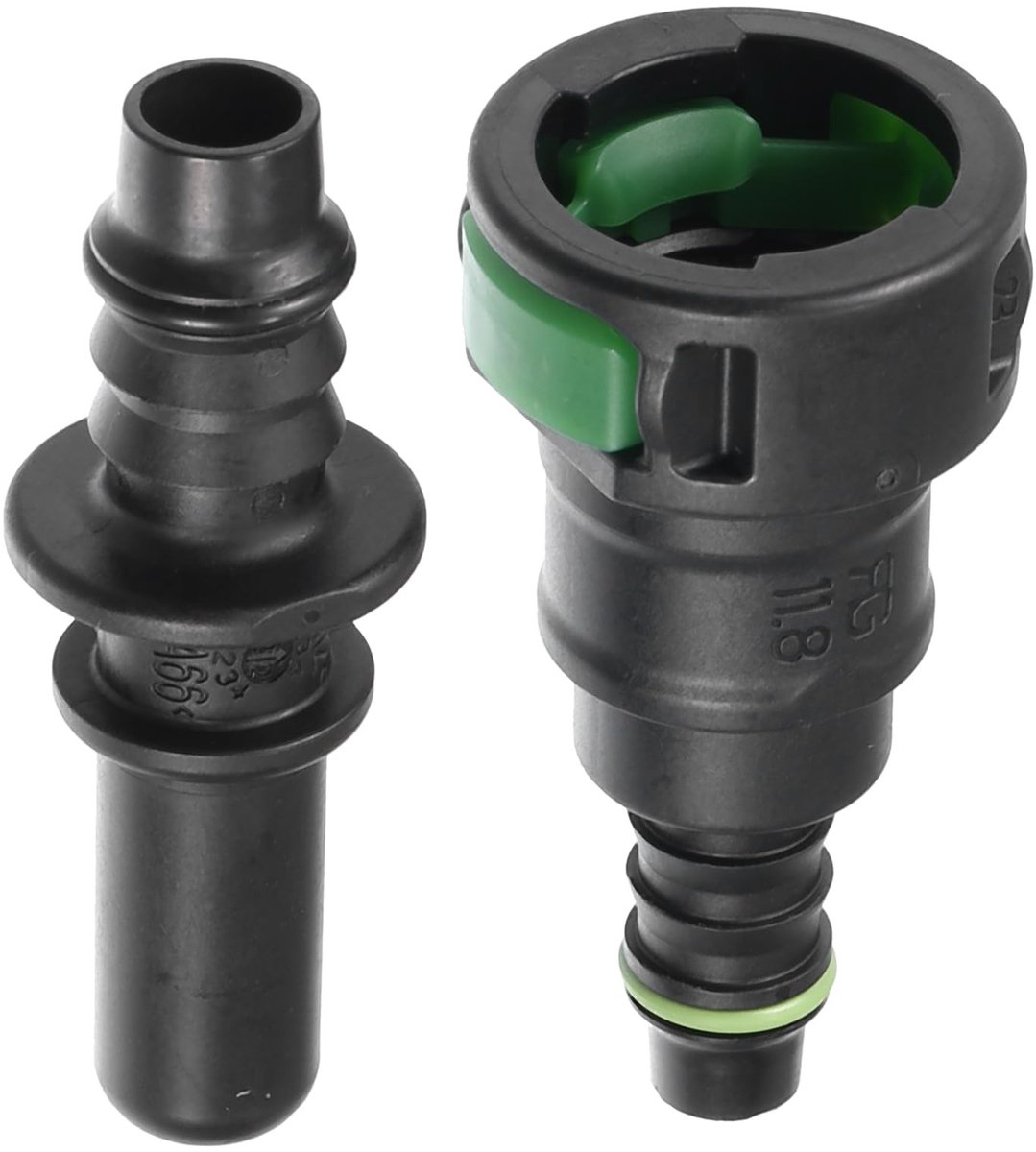 aladdien - Brandstofleiding-slang-ontkoppelingsconnector - Snelle verbinding - Groen - 11.8mm en 8mm - Geschikt voor brandstofleidingen - Kunststof